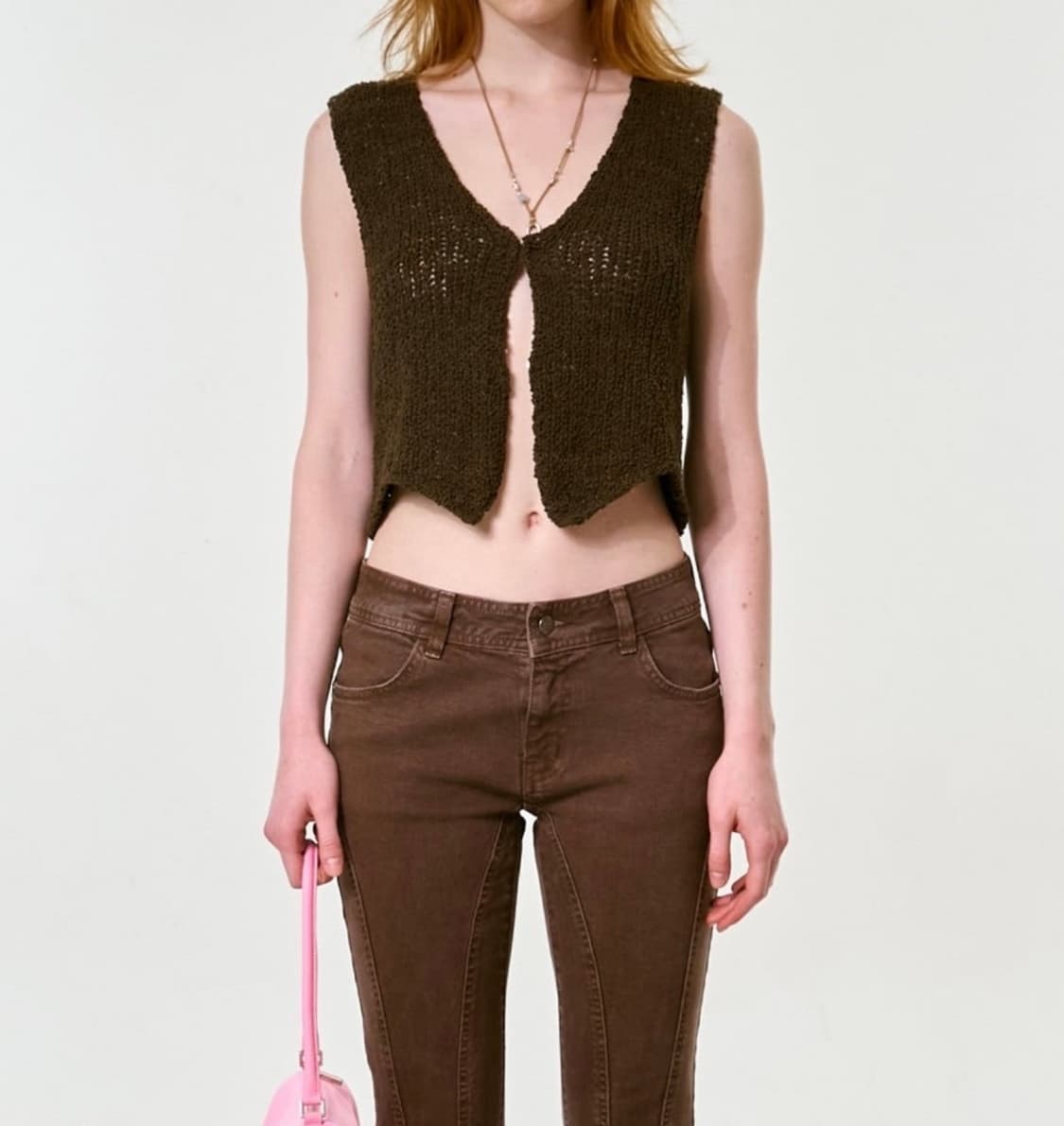 더오픈프로덕트 크로쉐 니트 베스트 상품이미지2