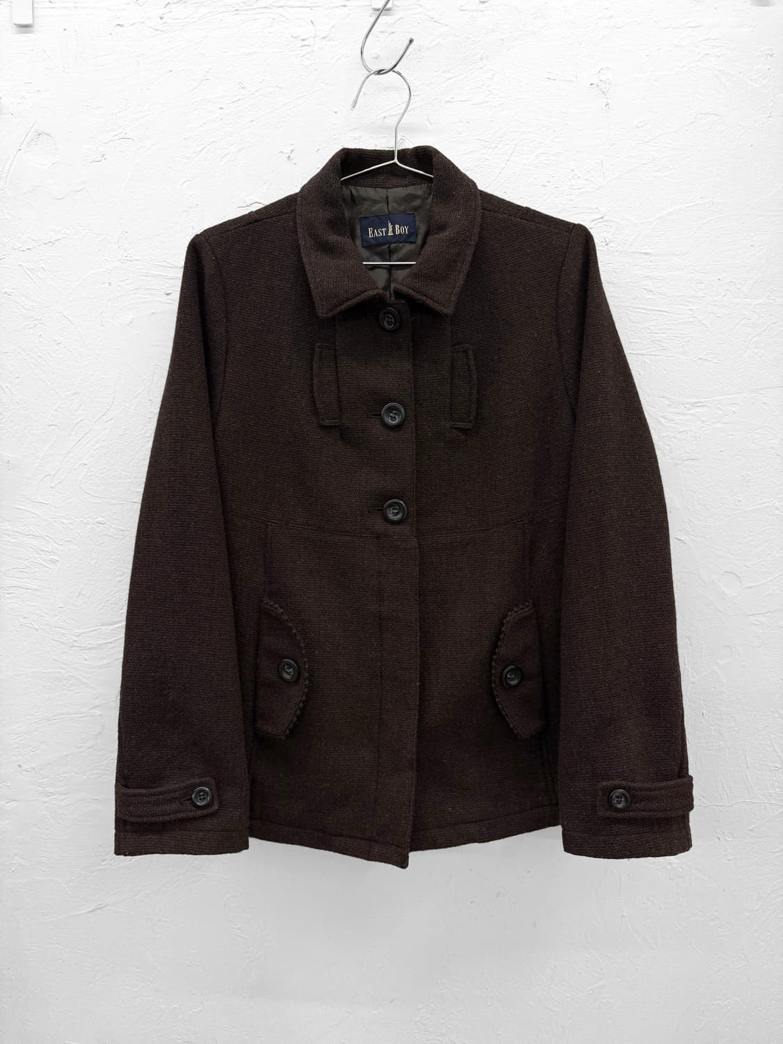east boy 버튼 울 자켓 상품이미지1