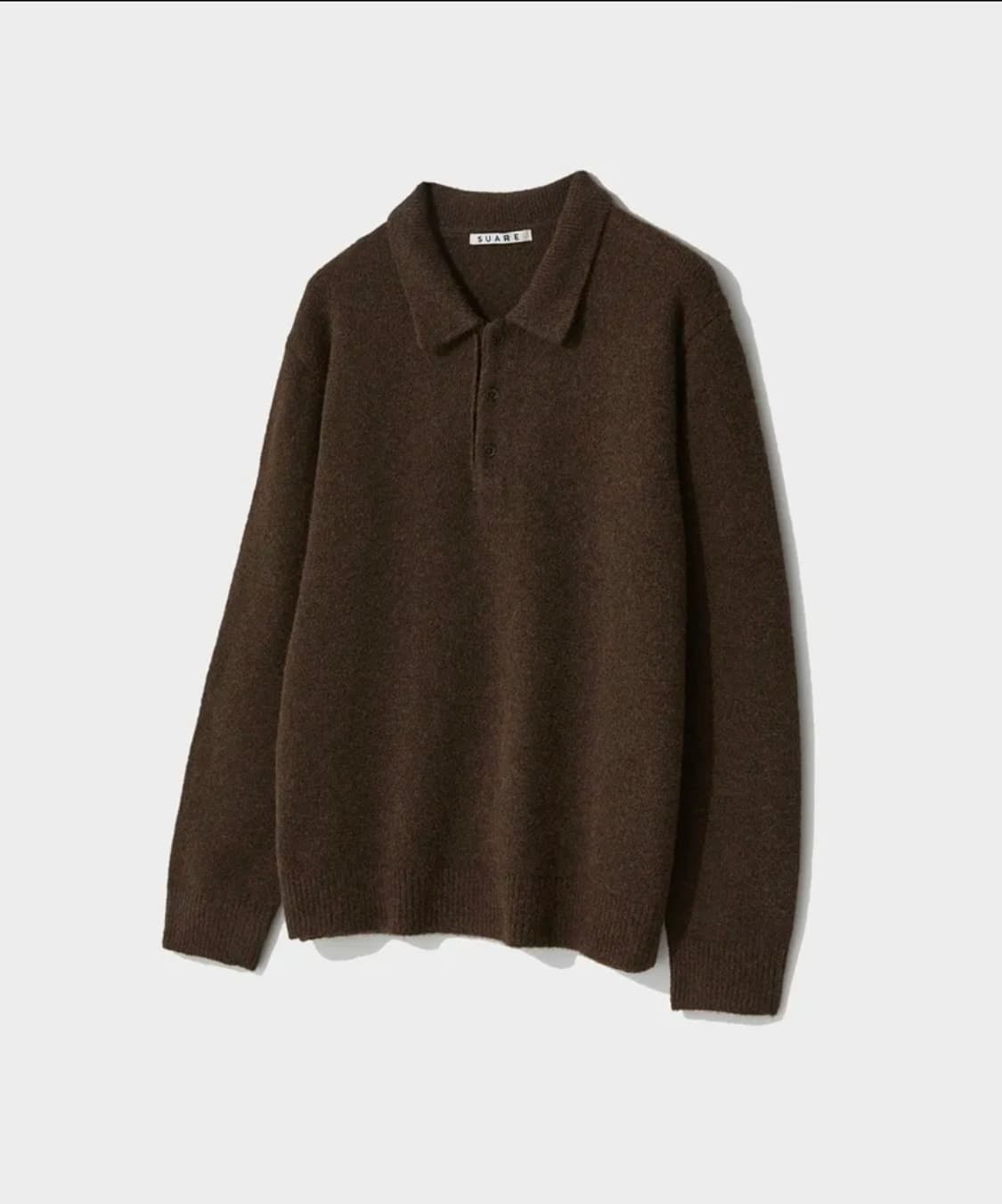 수아레 에어울 카라 니트 브라운 M 상품이미지1