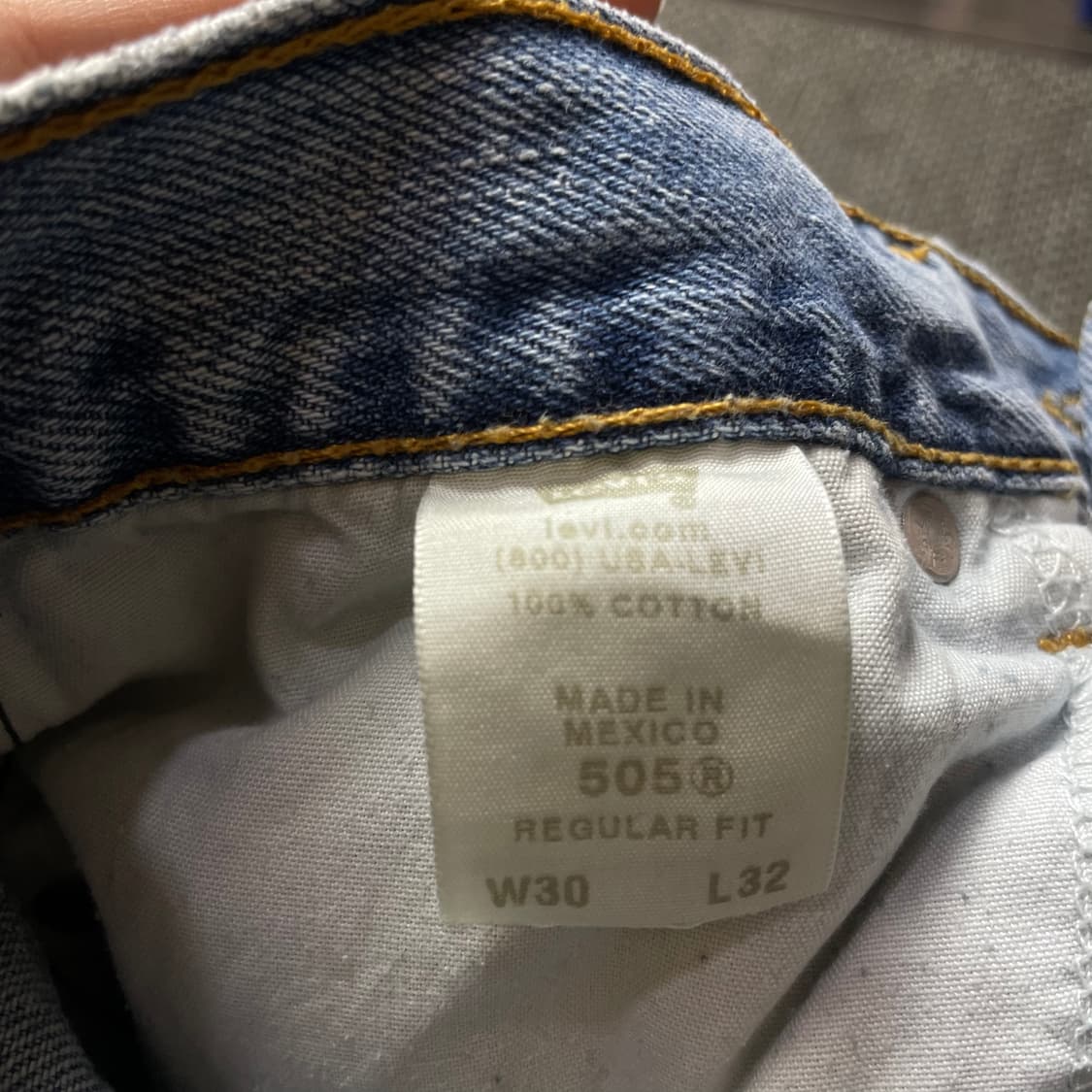 (30) 리바이스 505 30X32 레귤러핏 연청 데님 팬츠 상품이미지5