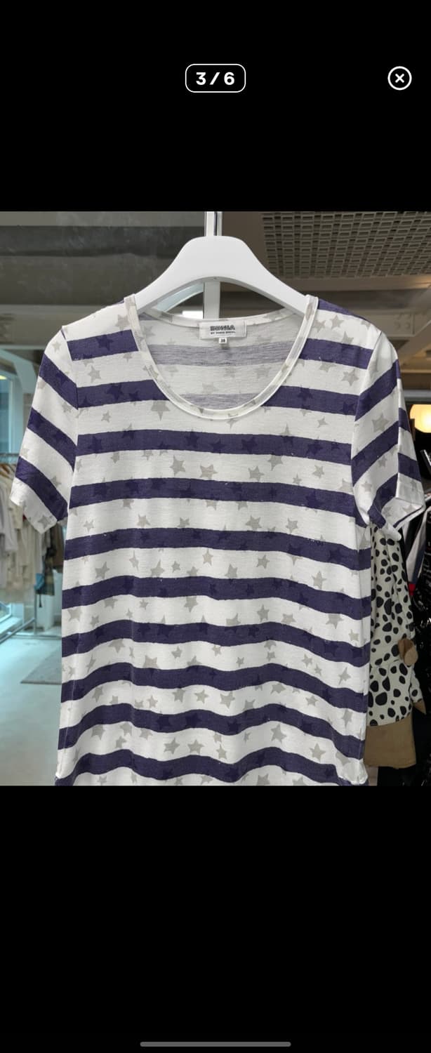 소니아리키엘 별 스트라이프 셔링 티셔츠 상품이미지3