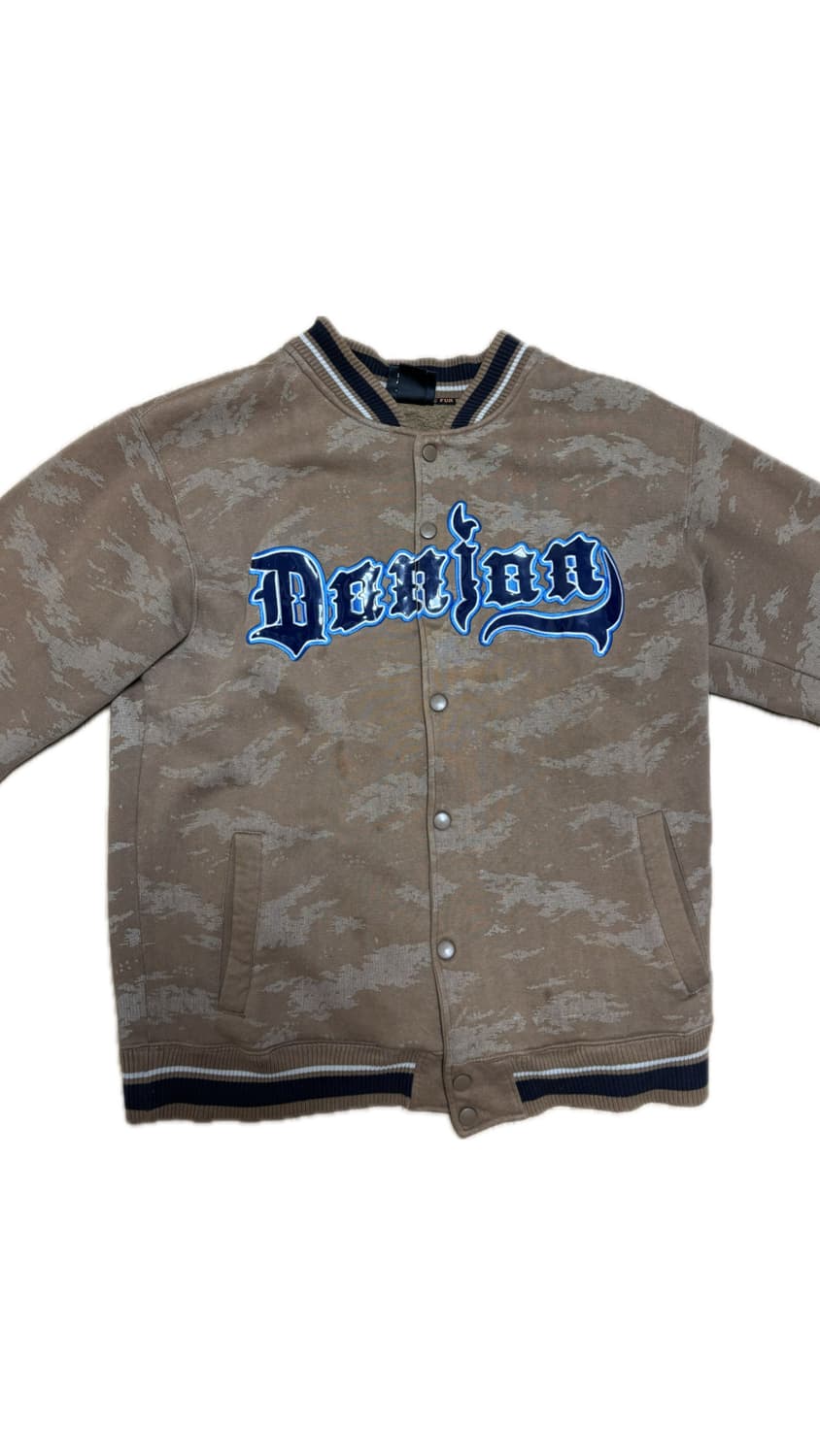 포리얼(FOR REAL) 카모 바시티 자켓 (기모 안감) 상품이미지1