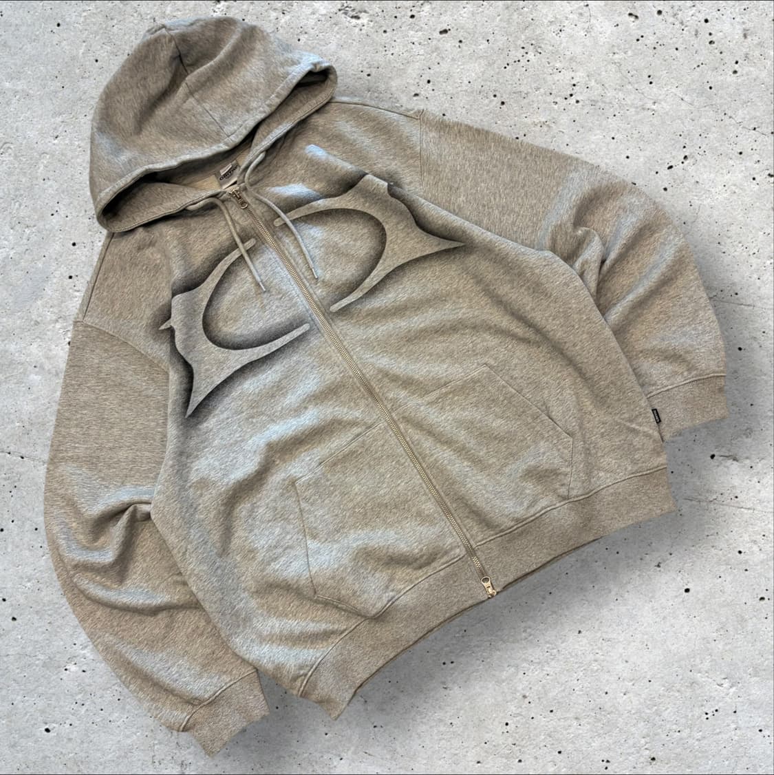 [XL] 크리틱 빅 로고 후드집업 회색 새상품 C874 상품이미지1