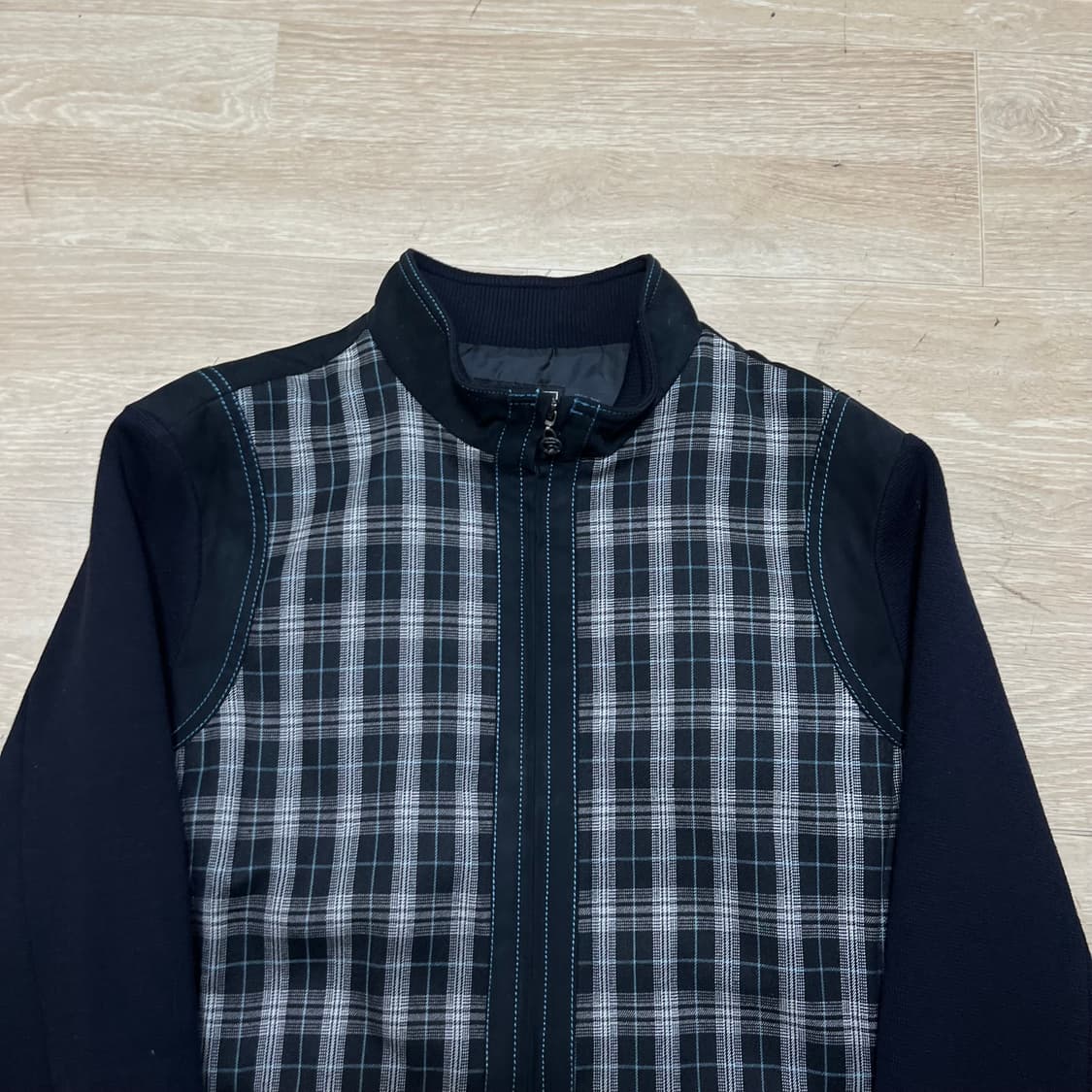 피에르 발망 여성 체크패턴 집업자켓 [블랙] XL/105 상품이미지2