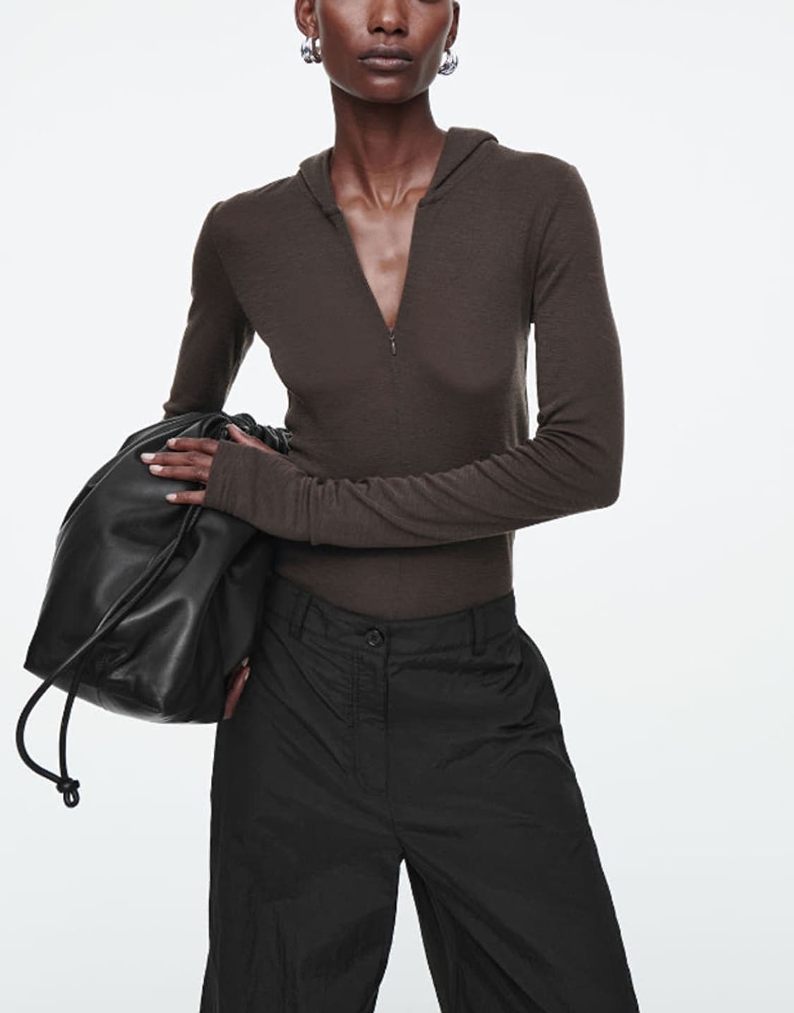 cos 코스 슬림핏 후드 티셔츠 s 상품이미지1