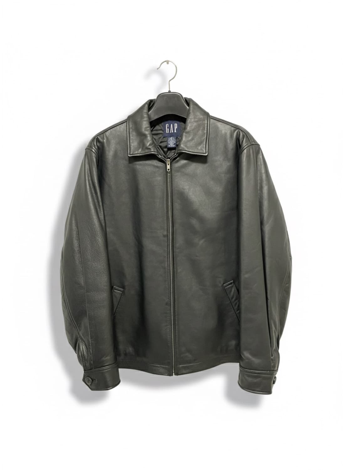 [D.O Archives] 90s 올드갭 레더 싱글라이더자켓 블랙(M) 상품이미지1