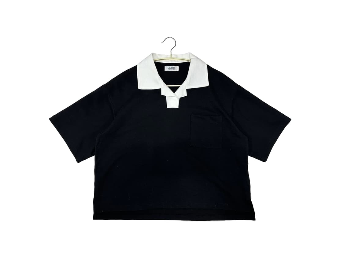 스튜디오톰보이 배색 카라 반팔 상품이미지1