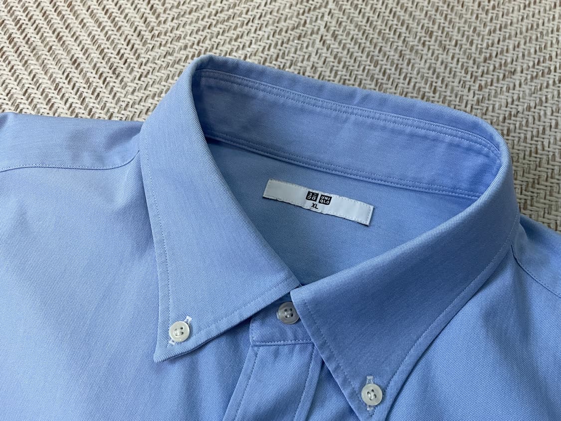 유니클로 솔리드블루 옥스포드 셔츠 J03478 상품이미지2