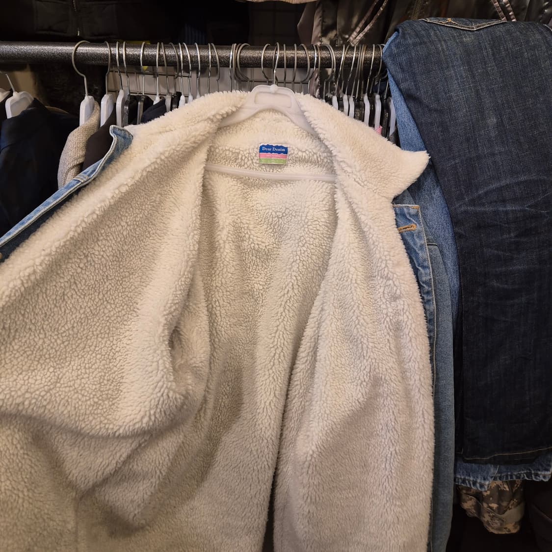 M~L(착샷잇음) 팔왕통 양털 데님코트  상품이미지7