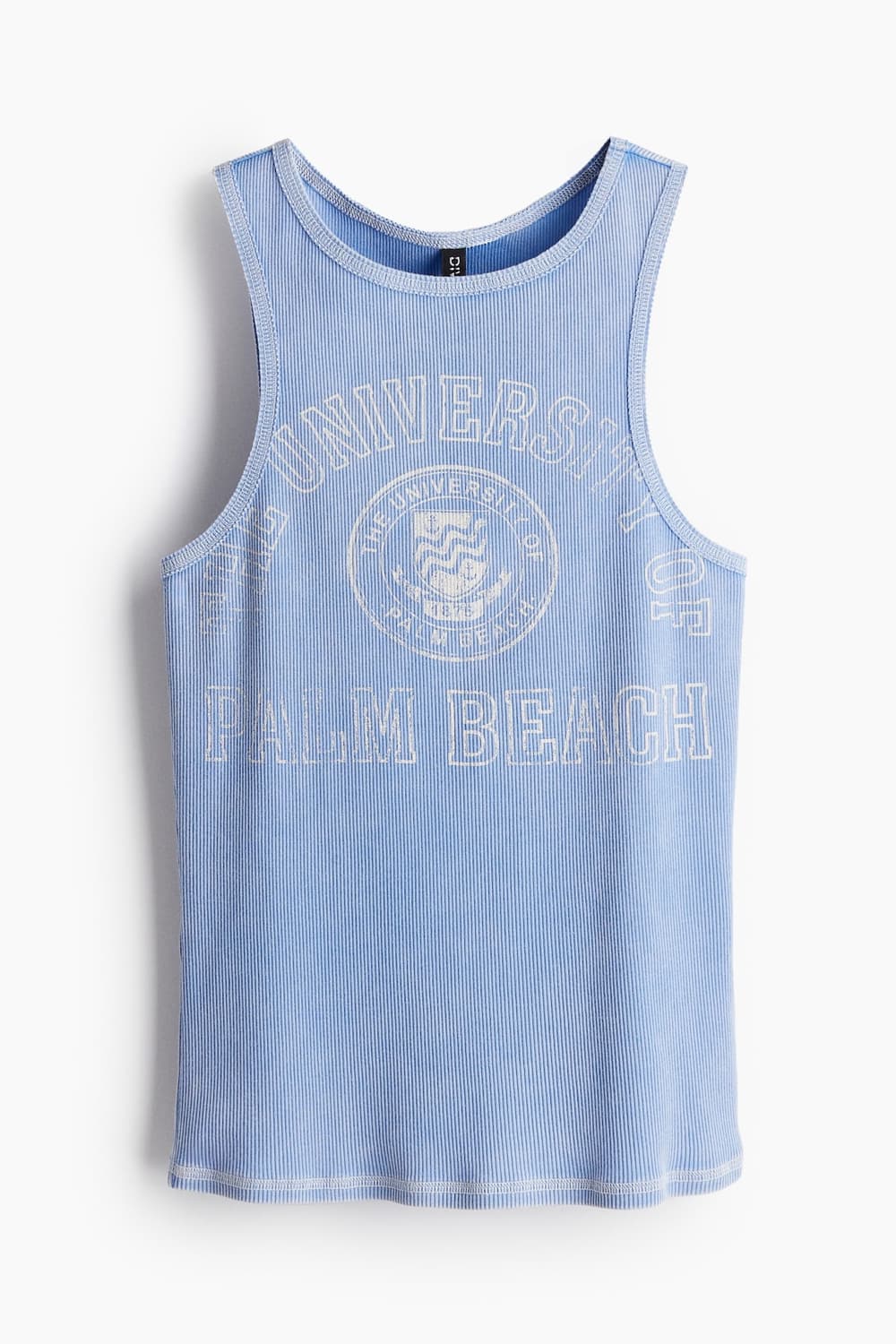 [미착용] h&m ripped vest top universityblue 상품이미지1