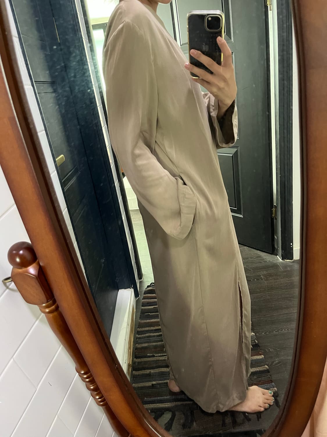 tencel long dress (beige) 상품이미지7