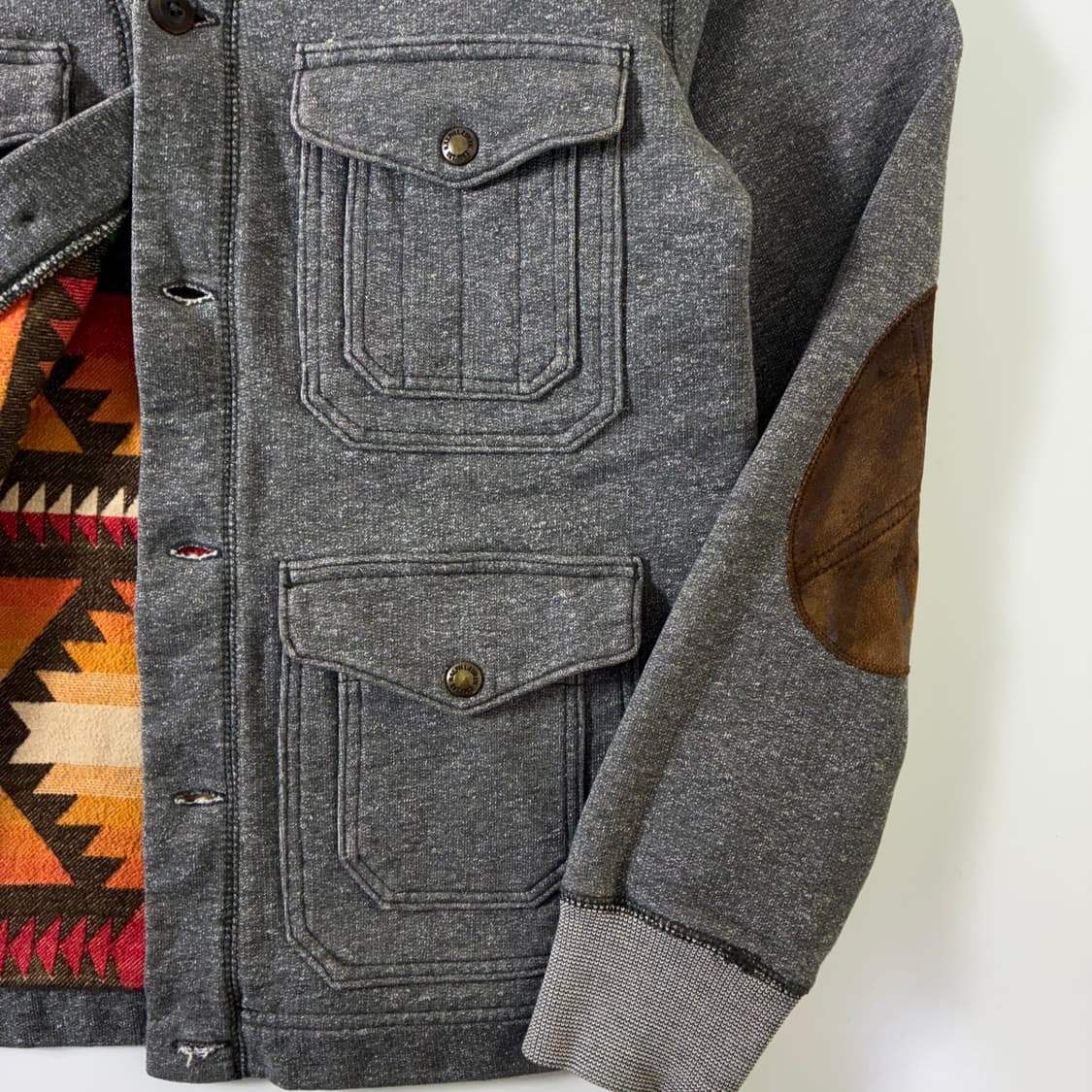 Polo 폴로 랄프로렌 엘보우 패치 나비호 스티츠 포켓 업버튼 가디건 상품이미지5