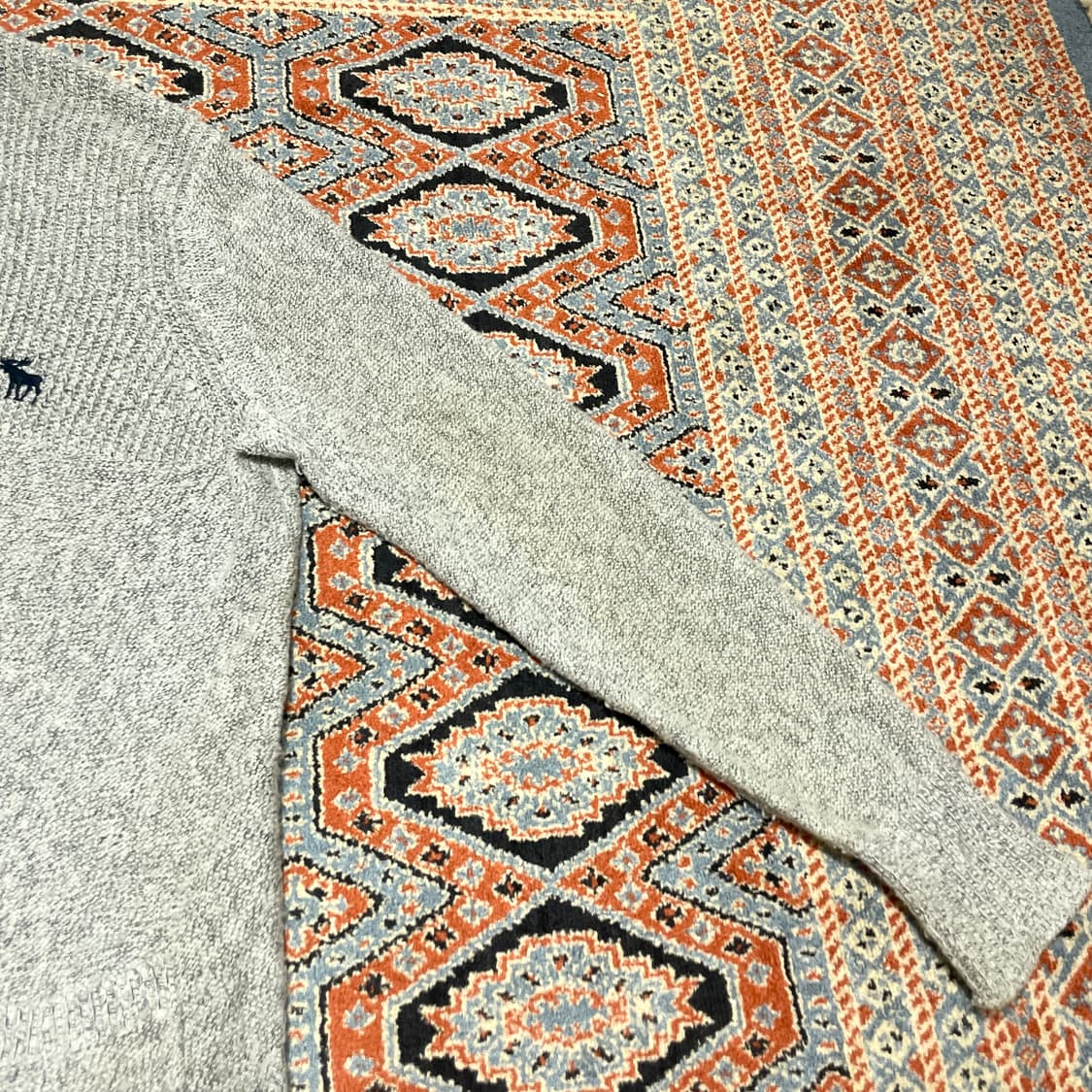 아베크롬비 오트밀 울 가디건 남성M 상품이미지4