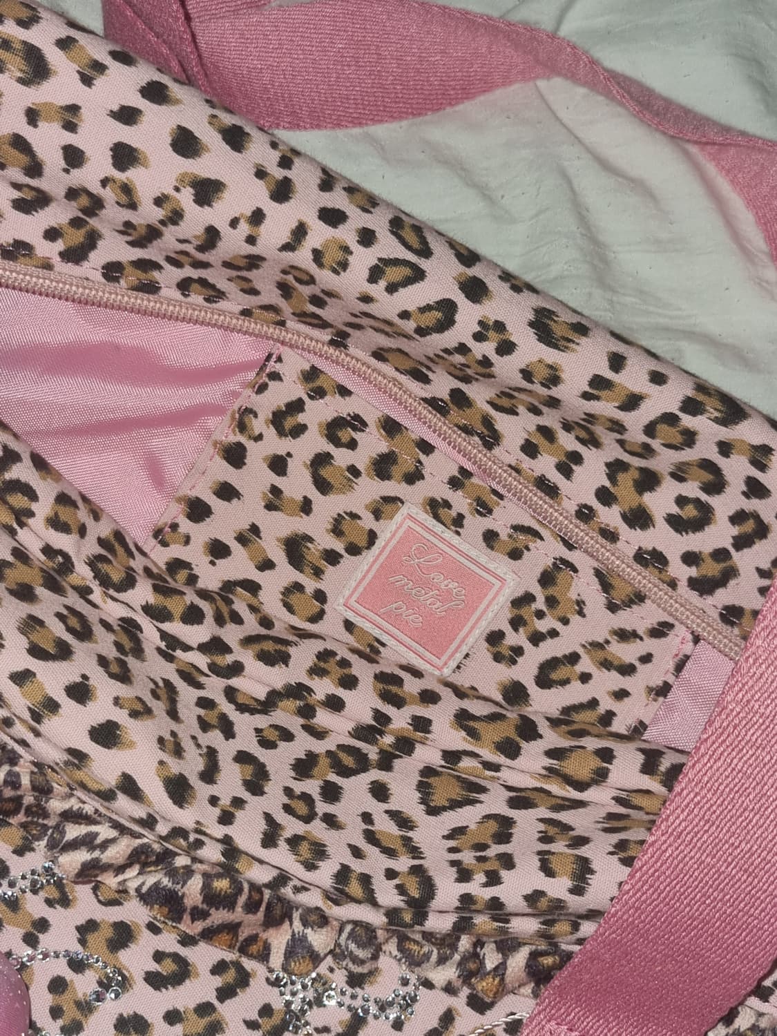 러브메탈파이 걸즈백 핑크 호피 가방 갸루 숄더백 베메클 레오파드 오네갸루 상품이미지2