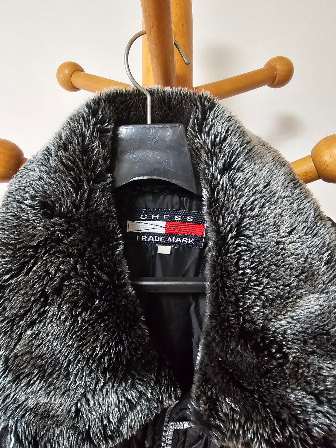 CHESS TRADE MARK 레트로 빈티지 무스탕 느낌 퀼팅/퍼 배색  상품이미지3