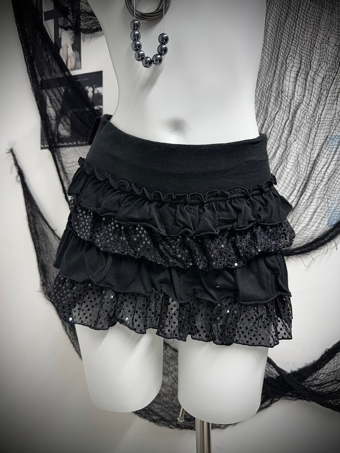 00s punk frill detailed mini skirt 상품이미지2