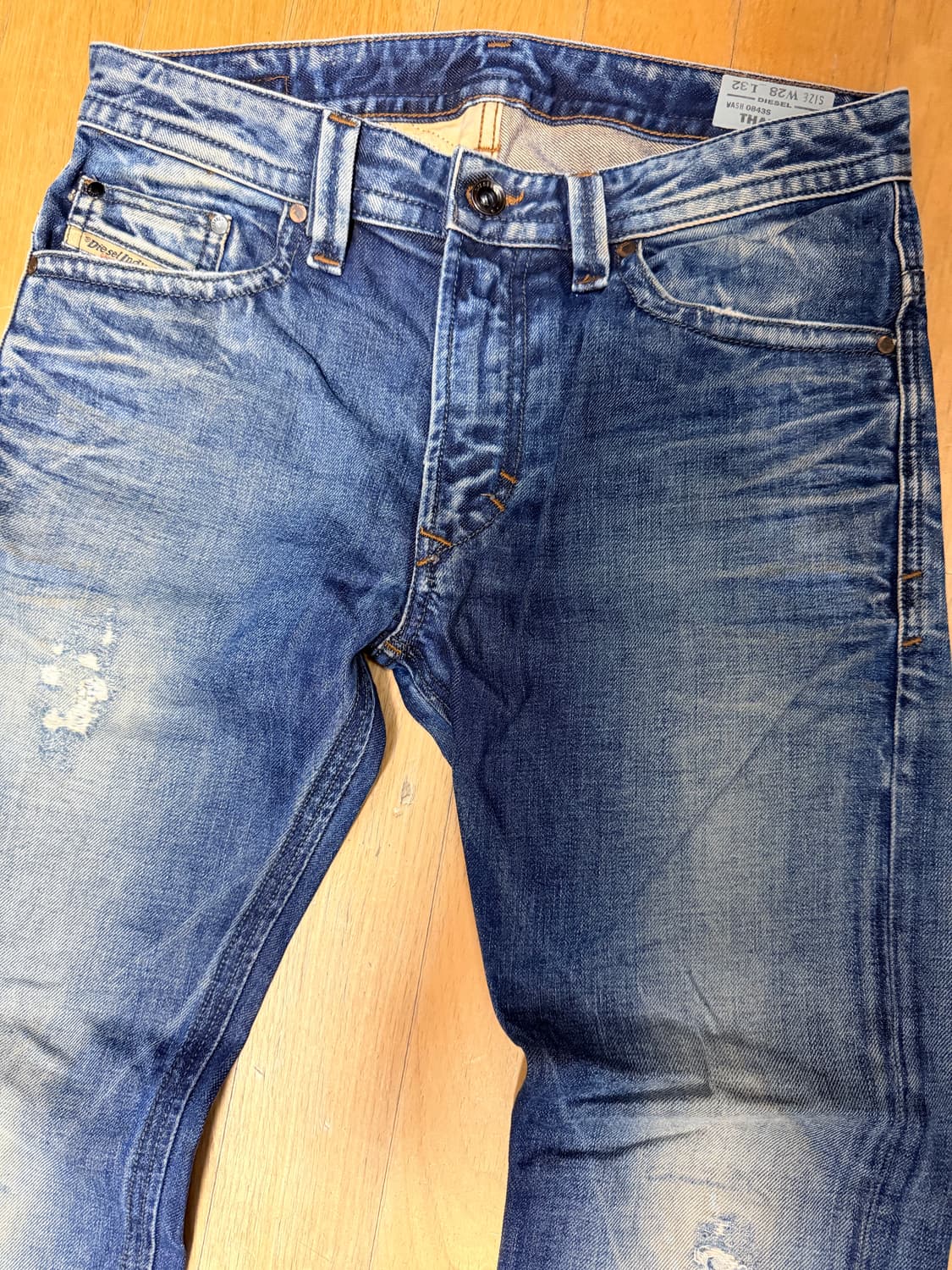디젤 타바 빈티지 데미지 워싱 슬림 스키니 데님팬츠28 상품이미지3