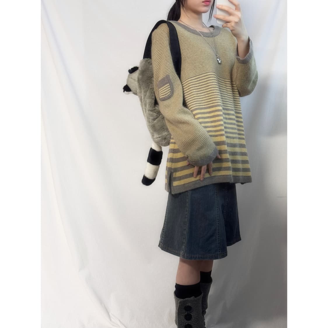 울/앙고라 블렌디드 포켓 디테일 니트  상품이미지1