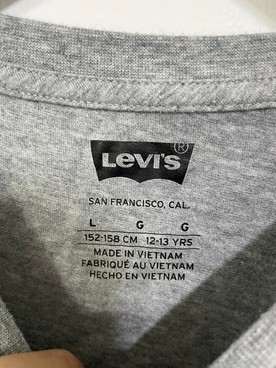 리바이스 긴팔 티셔츠 그레이 상품이미지5