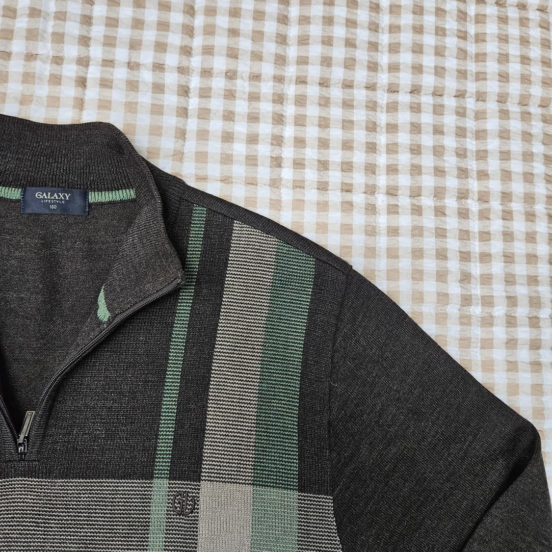 갤럭시 반집업 니트 스웨터 남자100 상품이미지3