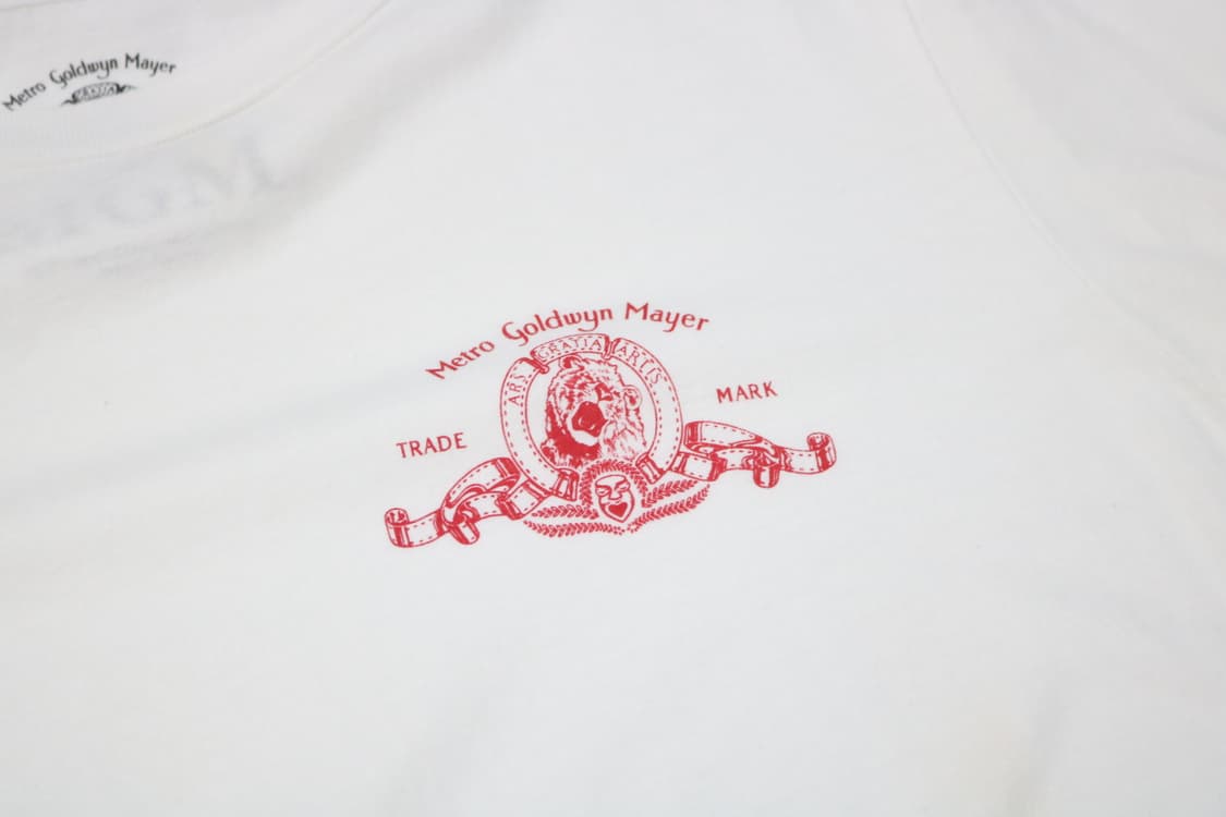 MGM 메트로 골드윈 메이어 무비 로고 화이트 그래픽 티셔츠 상품이미지4