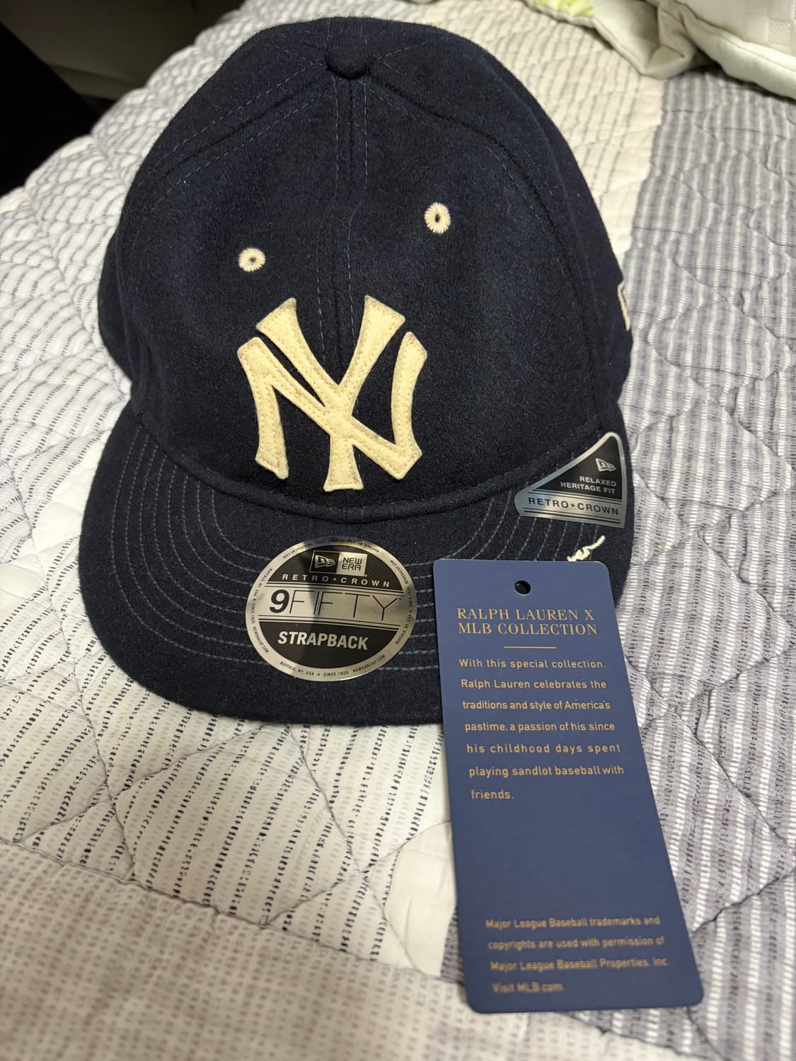 뉴에라 MLB x 랄프 로렌 뉴욕 양키스 레트로 크라운 9피프티 스트랩백 상품이미지2