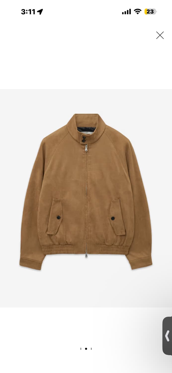 Tngt 스웨이드 해링턴 자켓 100사이즈 상품이미지2