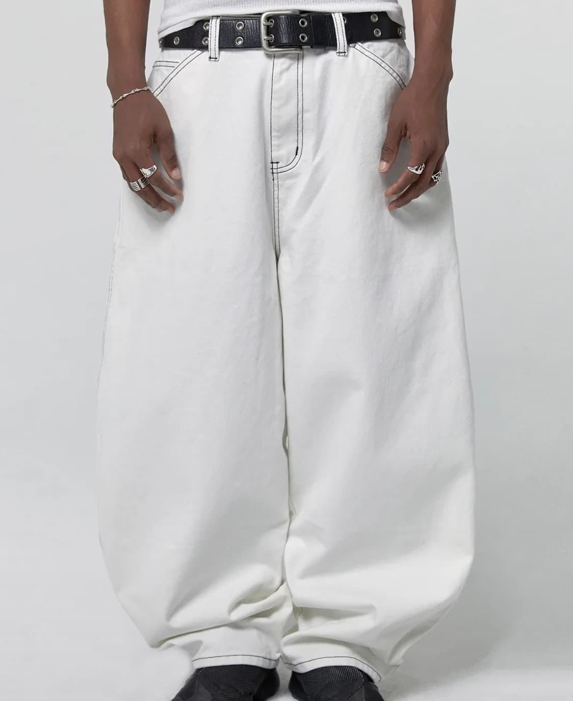 SUADE CONTOUR POCKET DENIM [WHITE] 상품이미지2