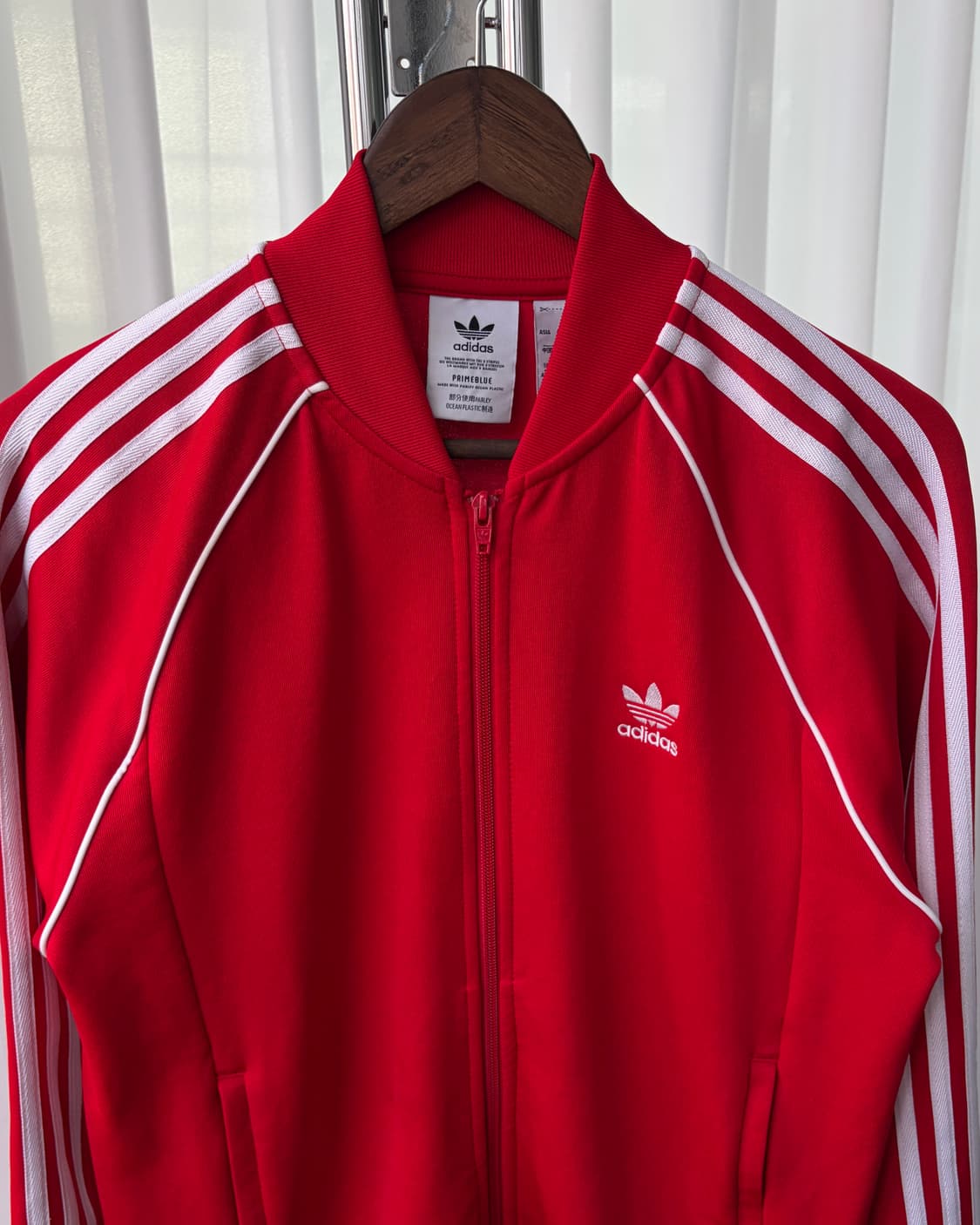 [XL]아디다스 트레포일 SST 레드 트랙탑 져지 상품이미지4