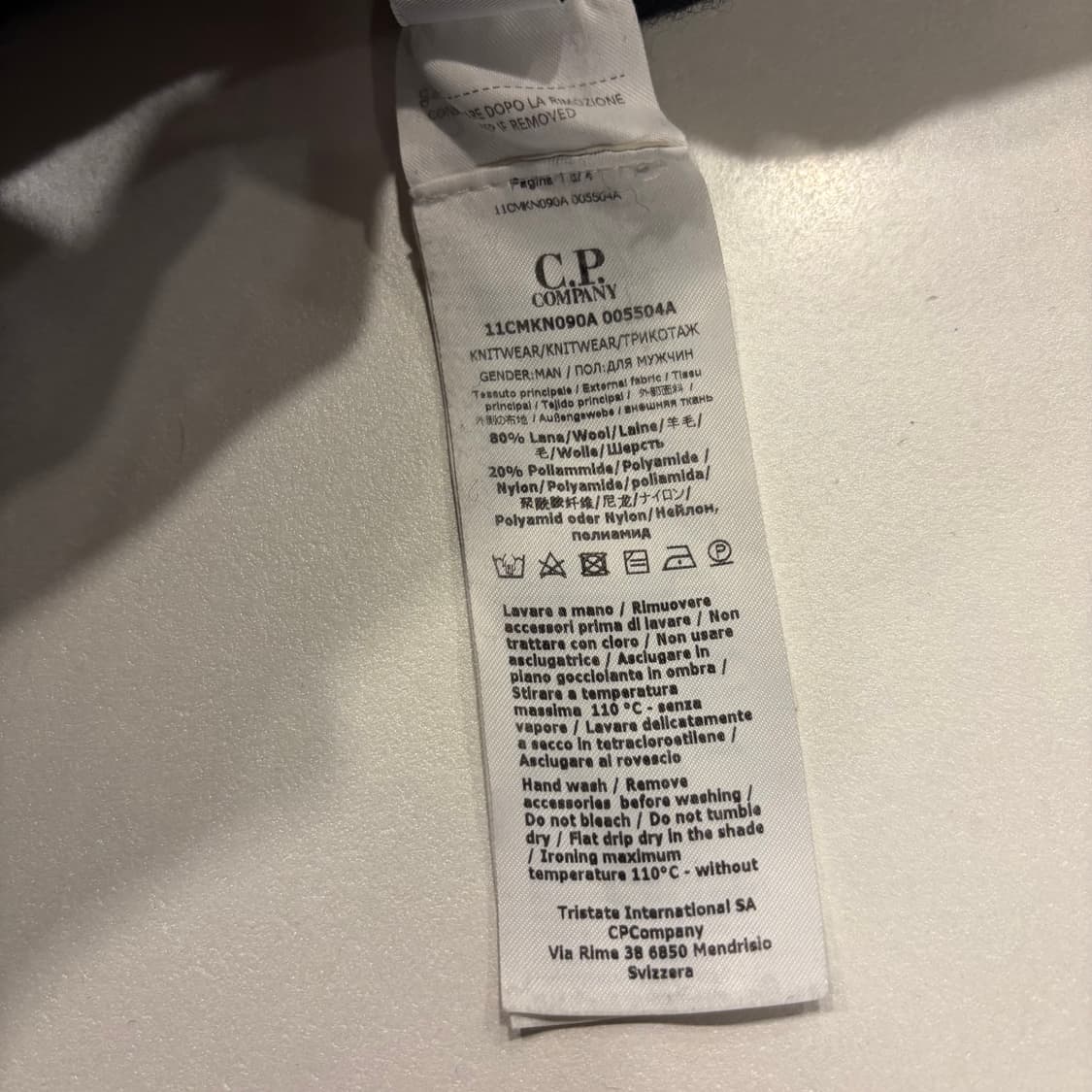 [48] C.P. 컴퍼니 울 레귤러 블랙 니트 집업 가디건 B376 상품이미지10