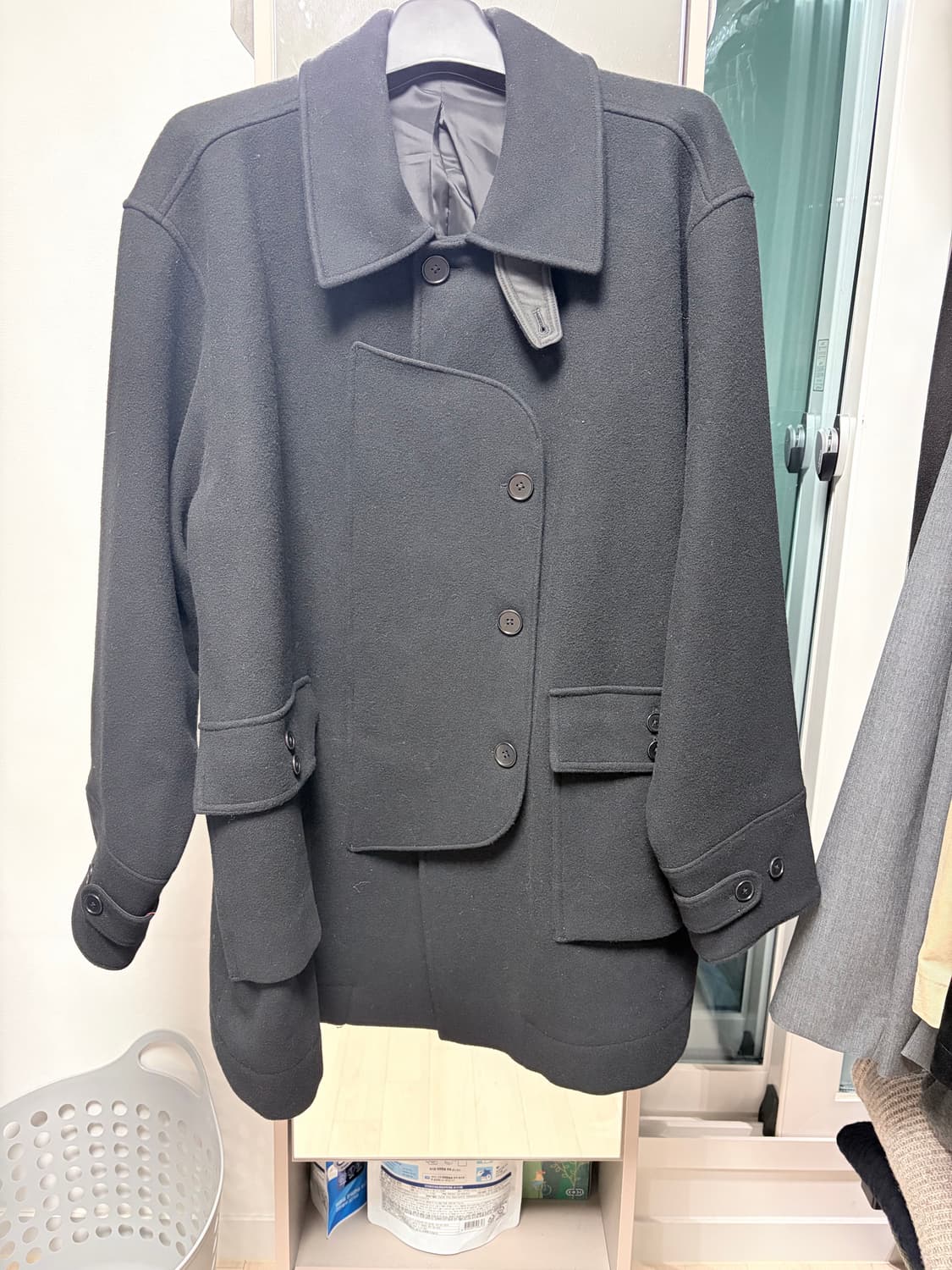 네이더스 멜톤 울 파이어맨 코트 블랙 5사이즈 상품이미지1