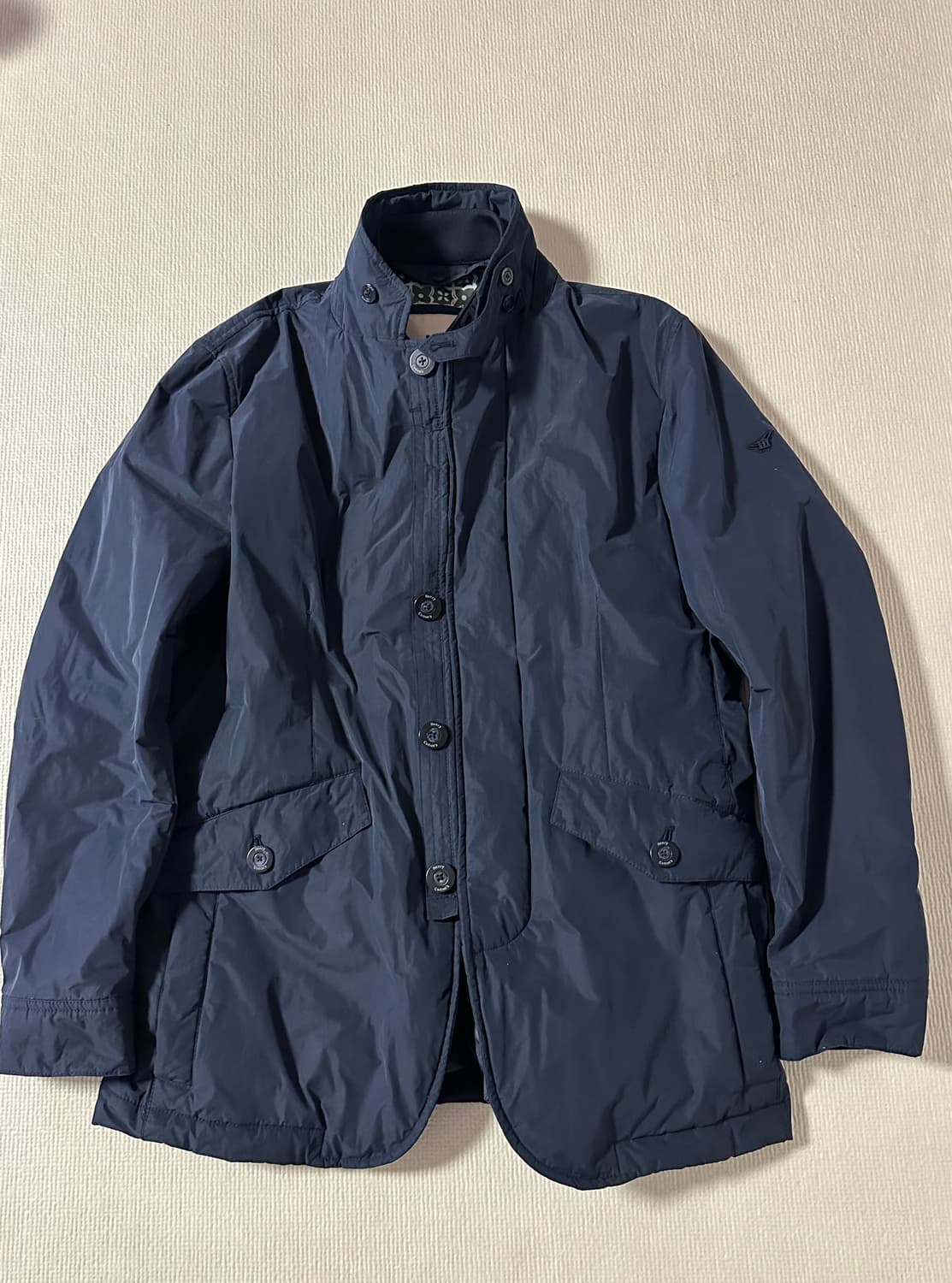 100) 헨리코튼 네이비 매트 패딩 자켓 상품이미지2