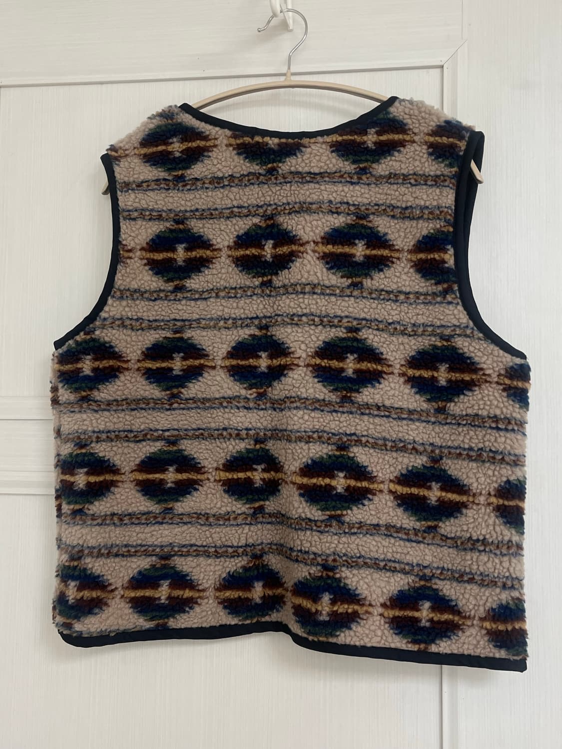 OTTER 뽀글이 양털 패턴 조끼 캠핑 베스트 상품이미지3