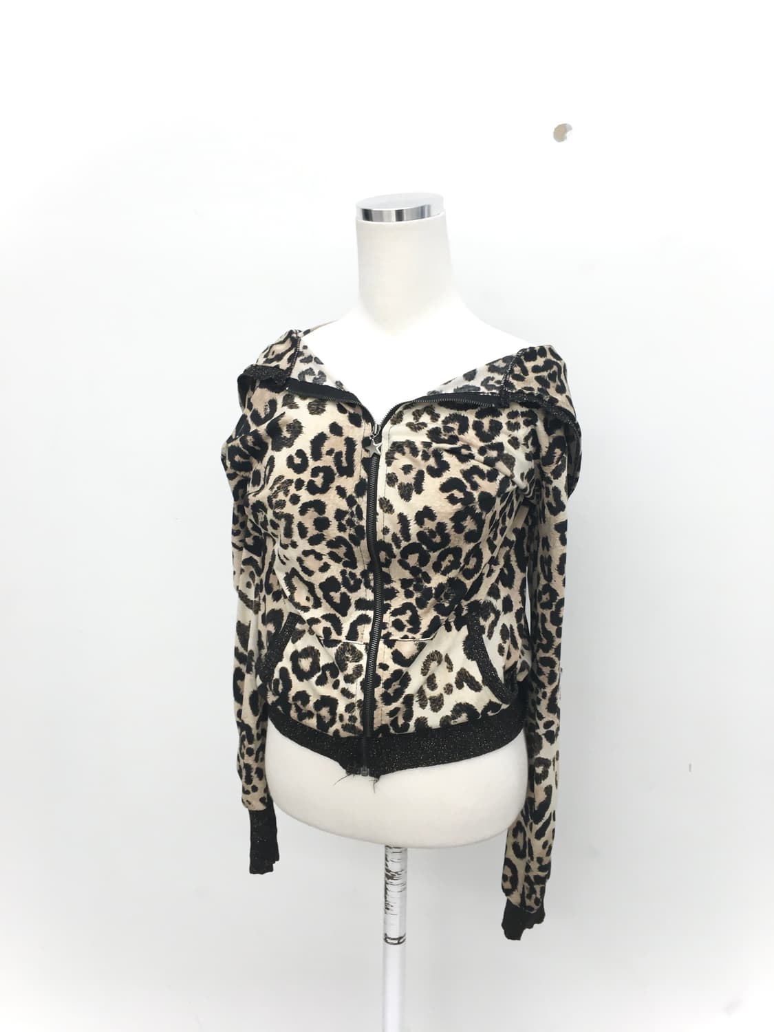 leopard gyaru zip-up 상품이미지1