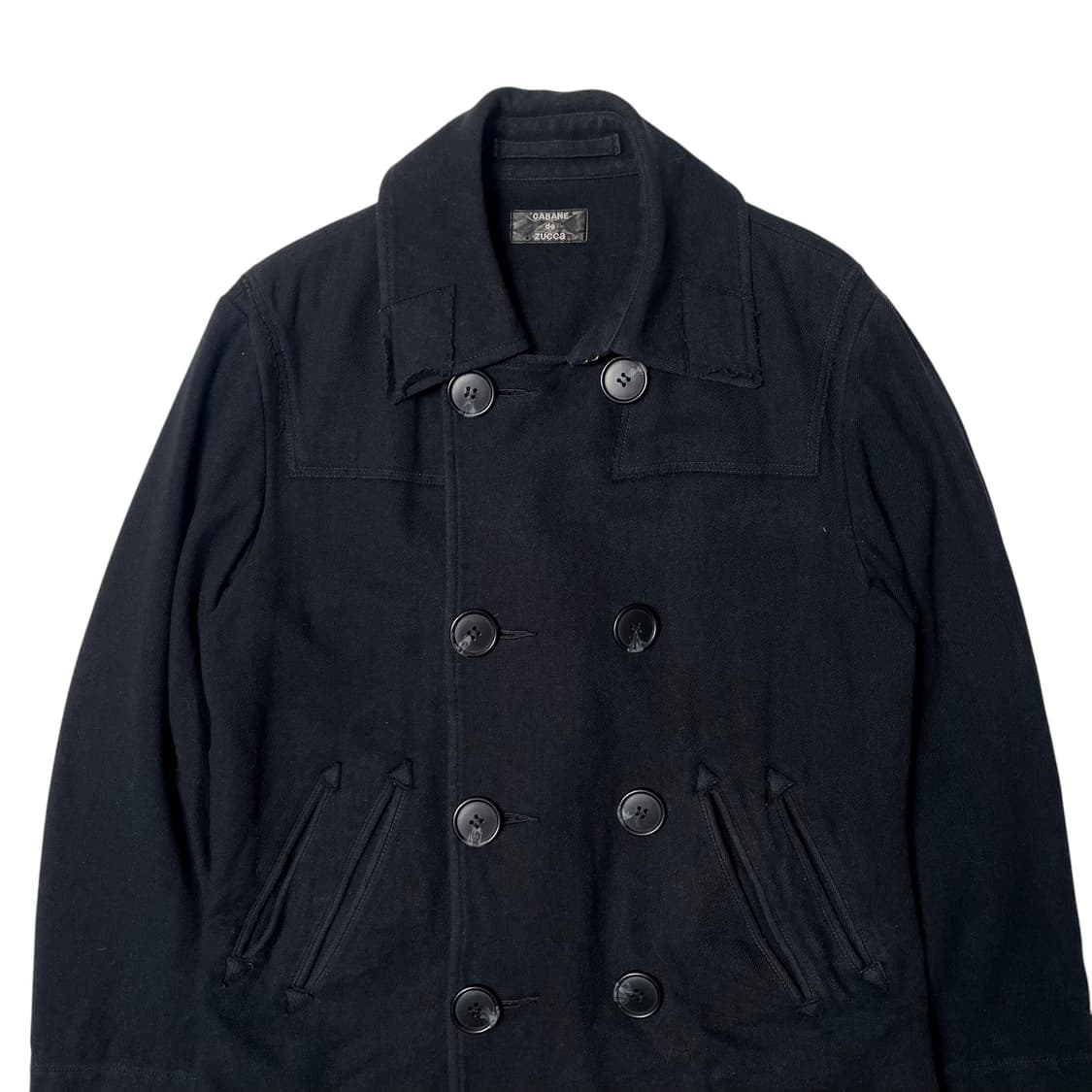 Zucca 컷 오프 디테일 울 블렌드 코트 상품이미지2