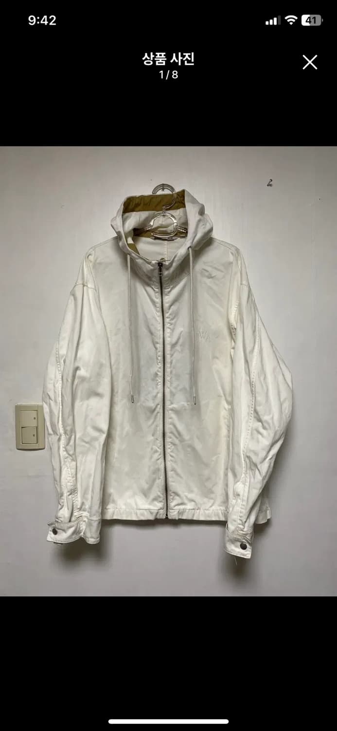 [UNIQLO] 유니클로 JWA 화이트 후드 집업 자켓 XL사이즈 상품이미지1