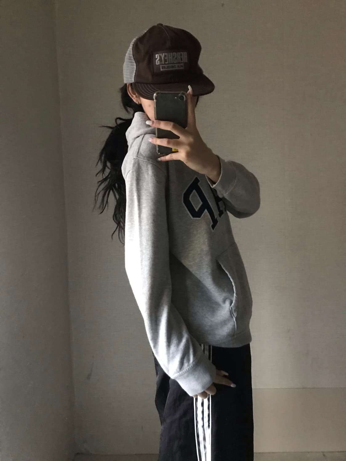 갭 그레이 후드티 상품이미지3