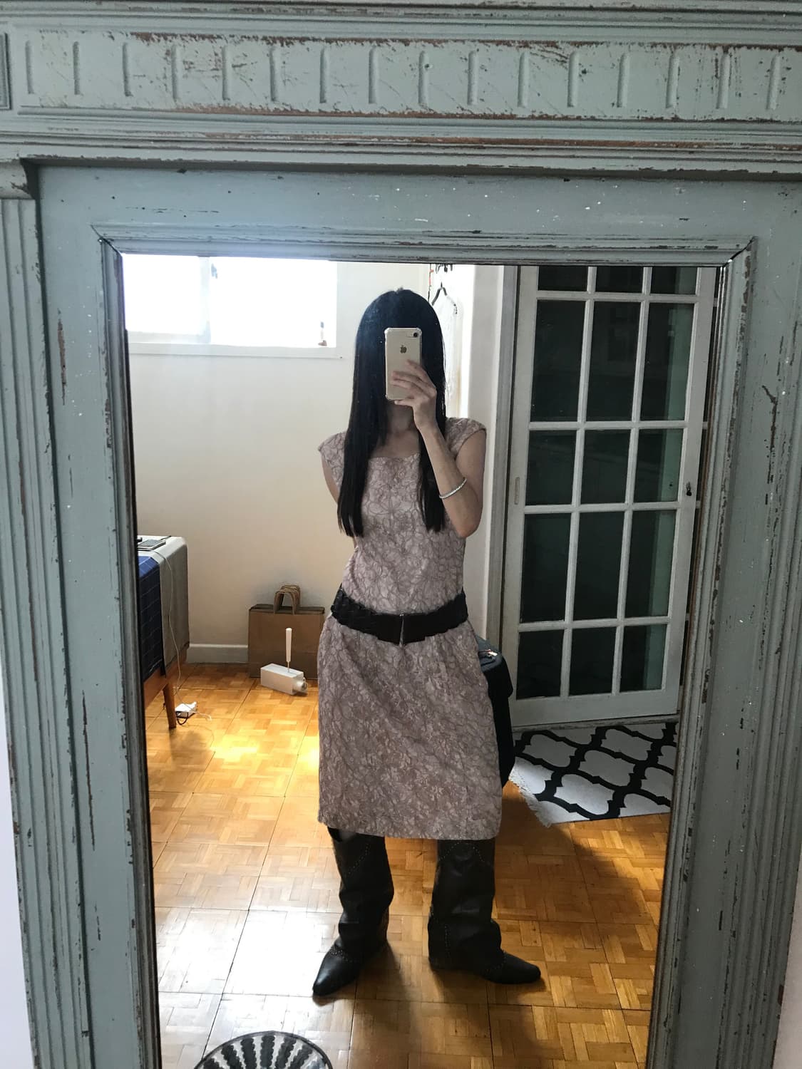 vintage lace pink one-piece 상품이미지1