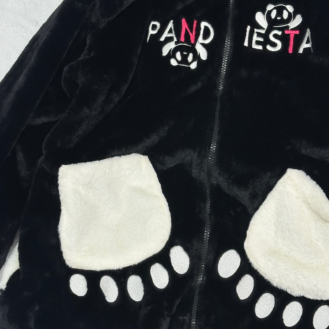 Pandieasta 일본 판디에스타 정품 지뢰계 블랙코디 후리스 후드집업 상품이미지6