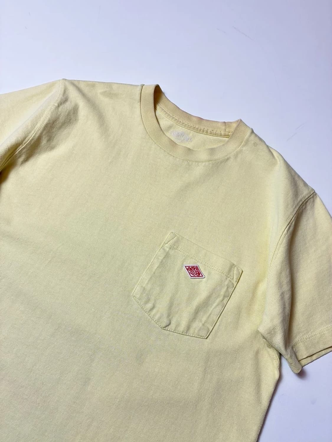 단톤 22ss 플레인 숏슬리브 포켓 티셔츠 레몬 PN8592 상품이미지2