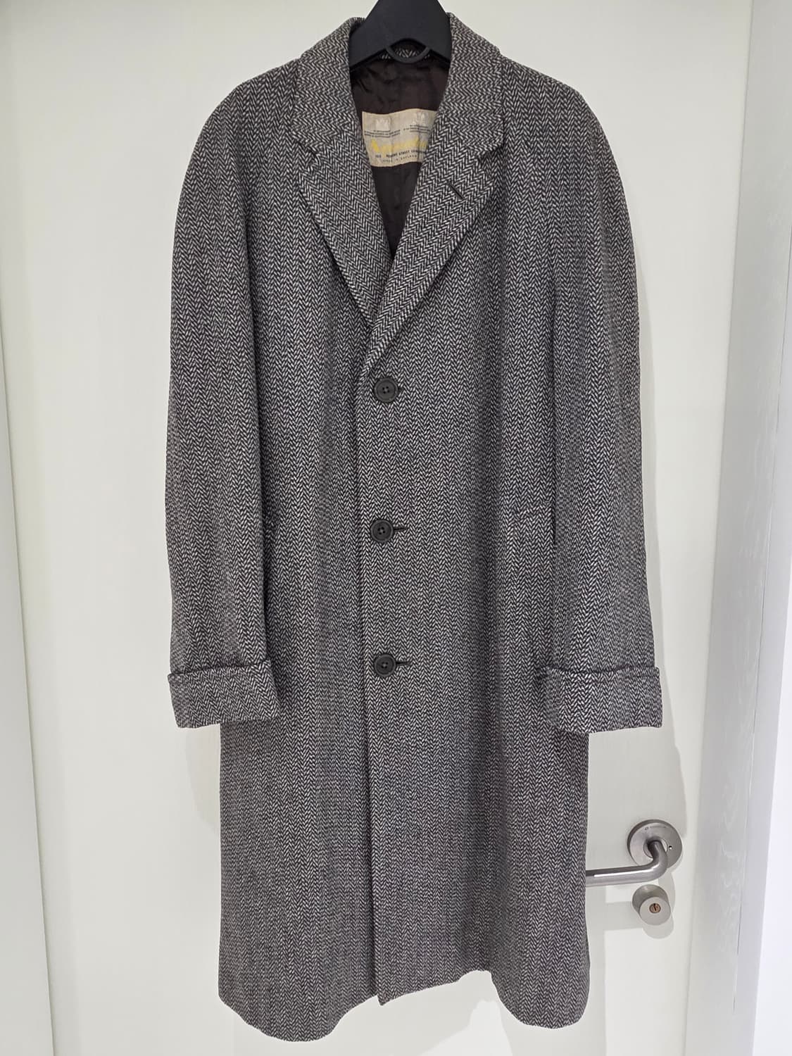 60s 아쿠아스큐텀 헤링본 코트 상품이미지1