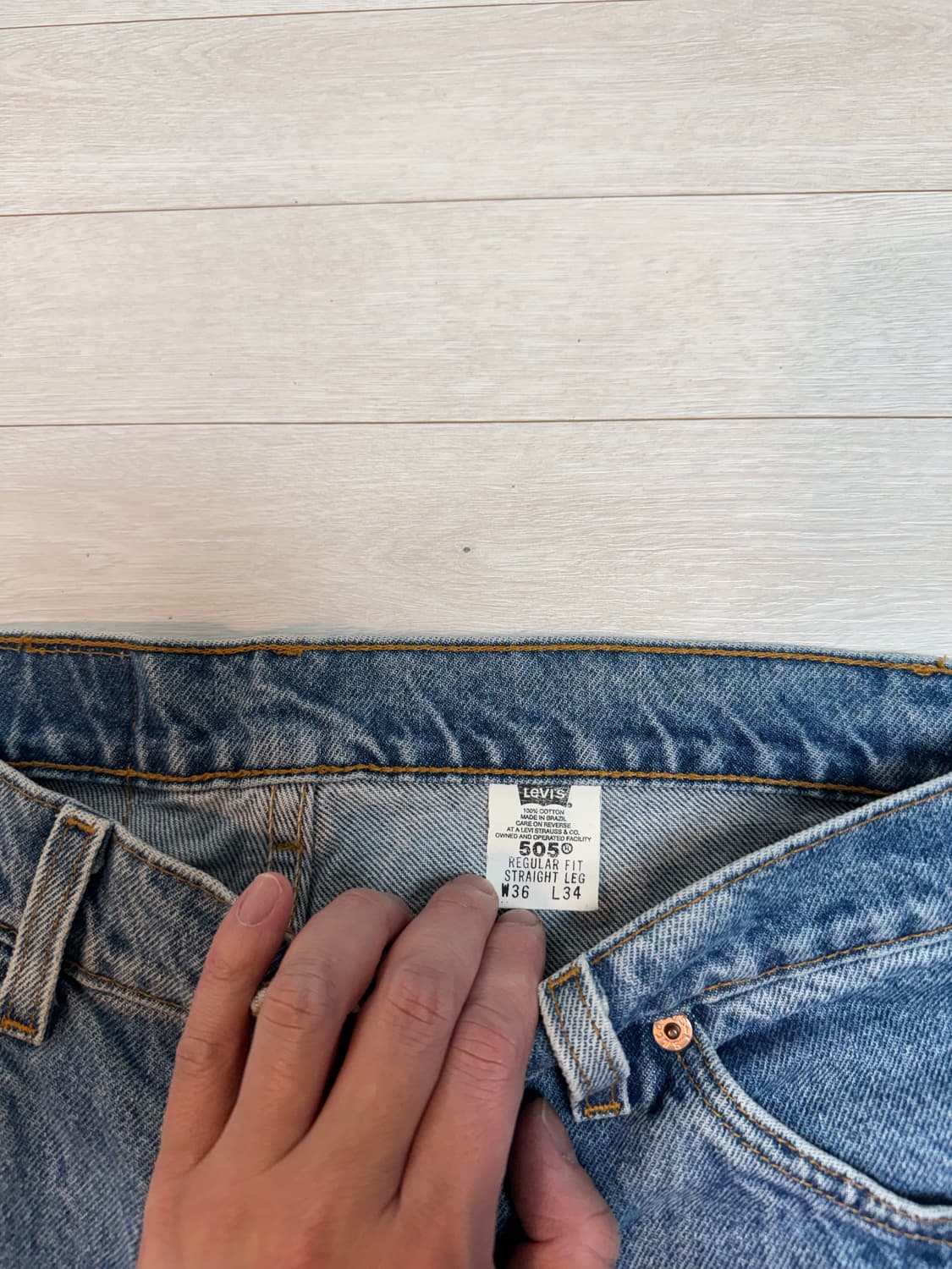 리바이스505 오렌지탭 허리 34-35 size 상품이미지3