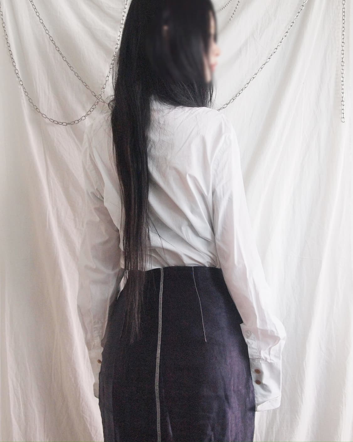 랑방 15ss 퍼플 미디스커트 상품이미지1