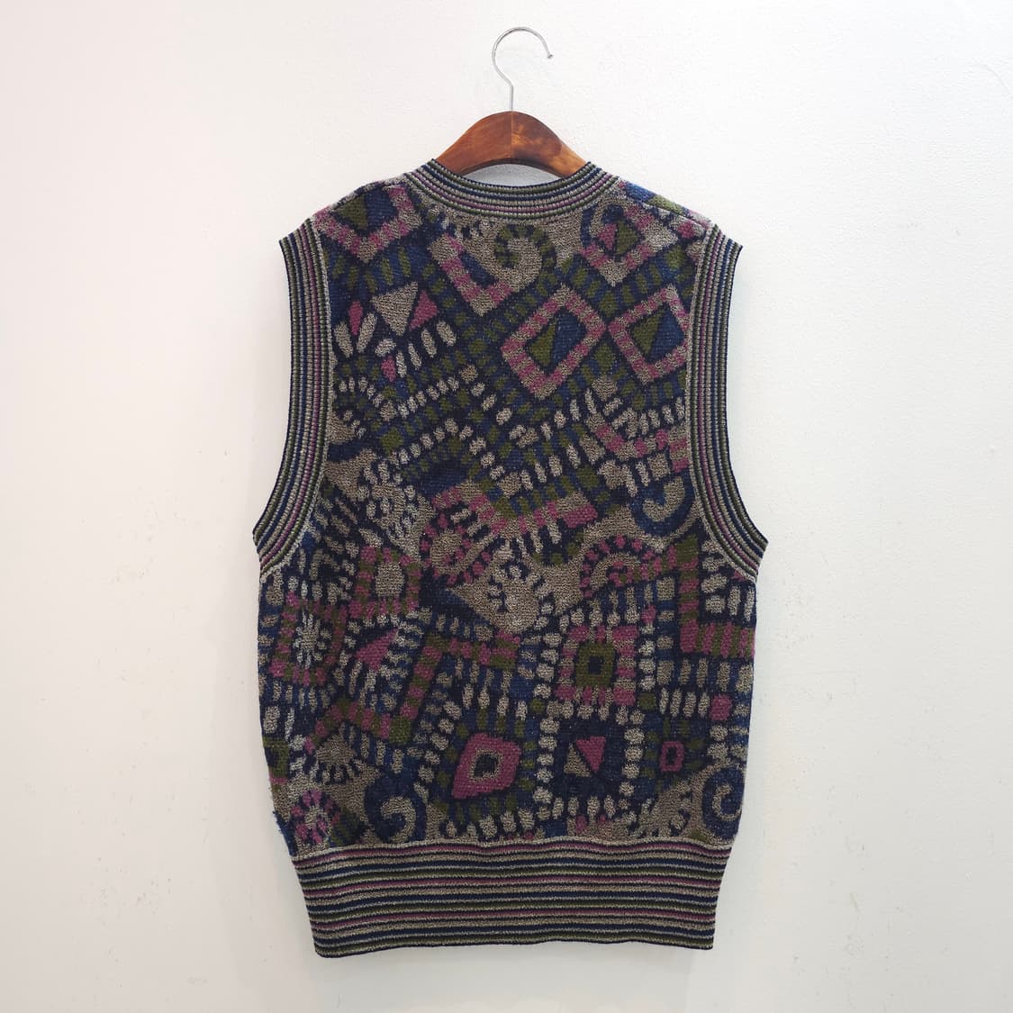 유니크 아트패턴 니트조끼 베스트 남녀공용  상품이미지2