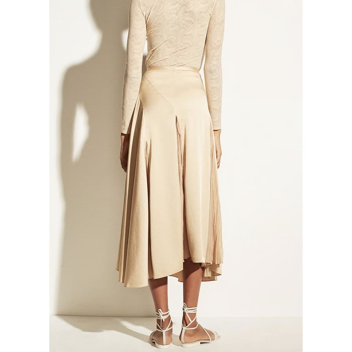 빈스 플리츠 패널 언발 미디 스커트 [새상품] 상품이미지2