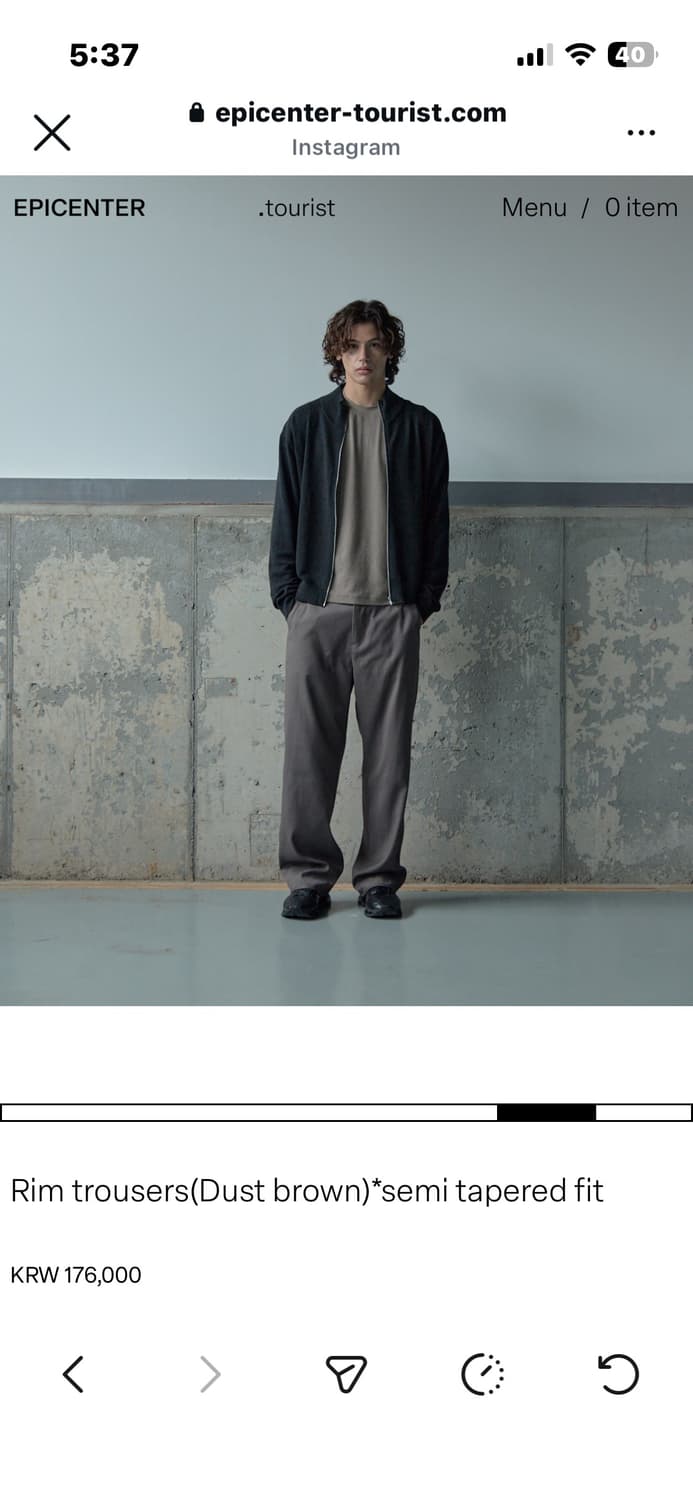 Rim trousers(Dust brown)*semi tapered fi 상품이미지2