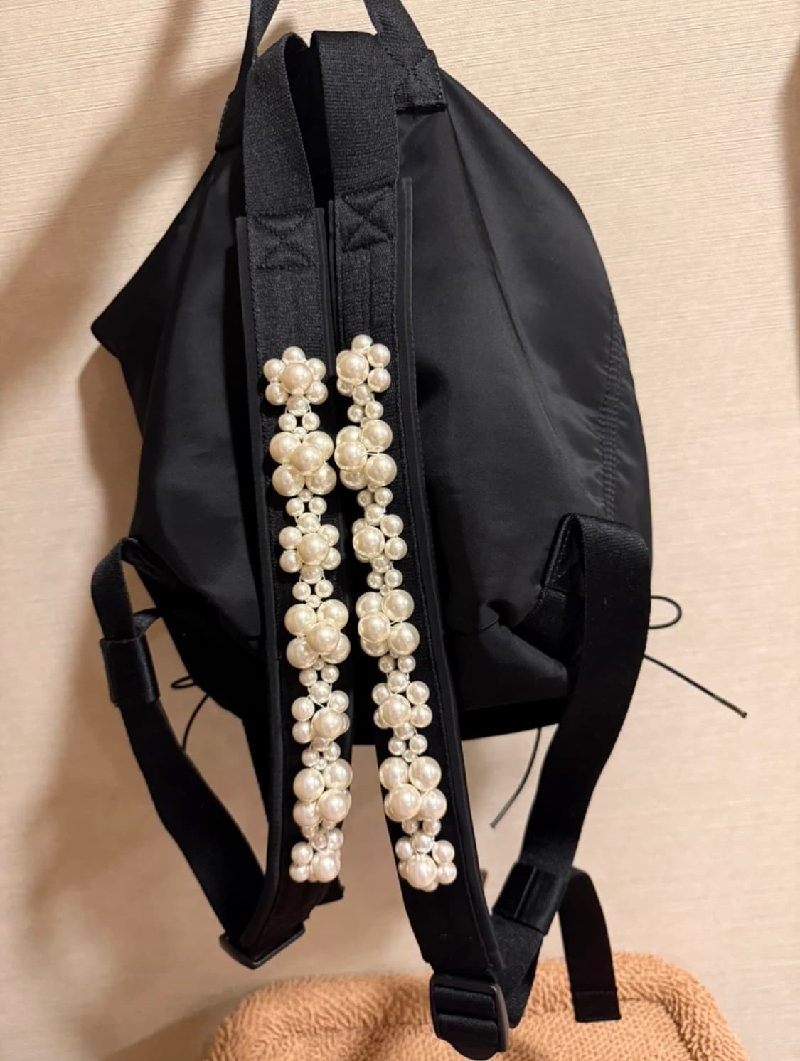 시몬 로샤 비디드 레이스업 밀리터리 백팩 블랙 펄 상품이미지3