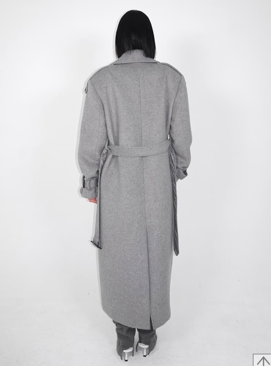 페일제이드 트렌치 맥시 코트 블랙 상품이미지2