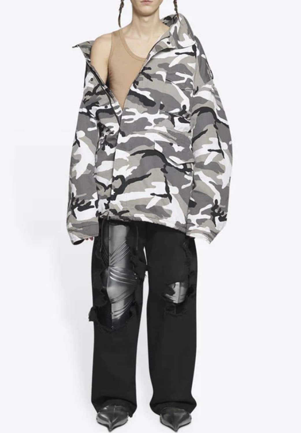 발렌시아가 스노우 카모 오프숄더 자켓 상품이미지4