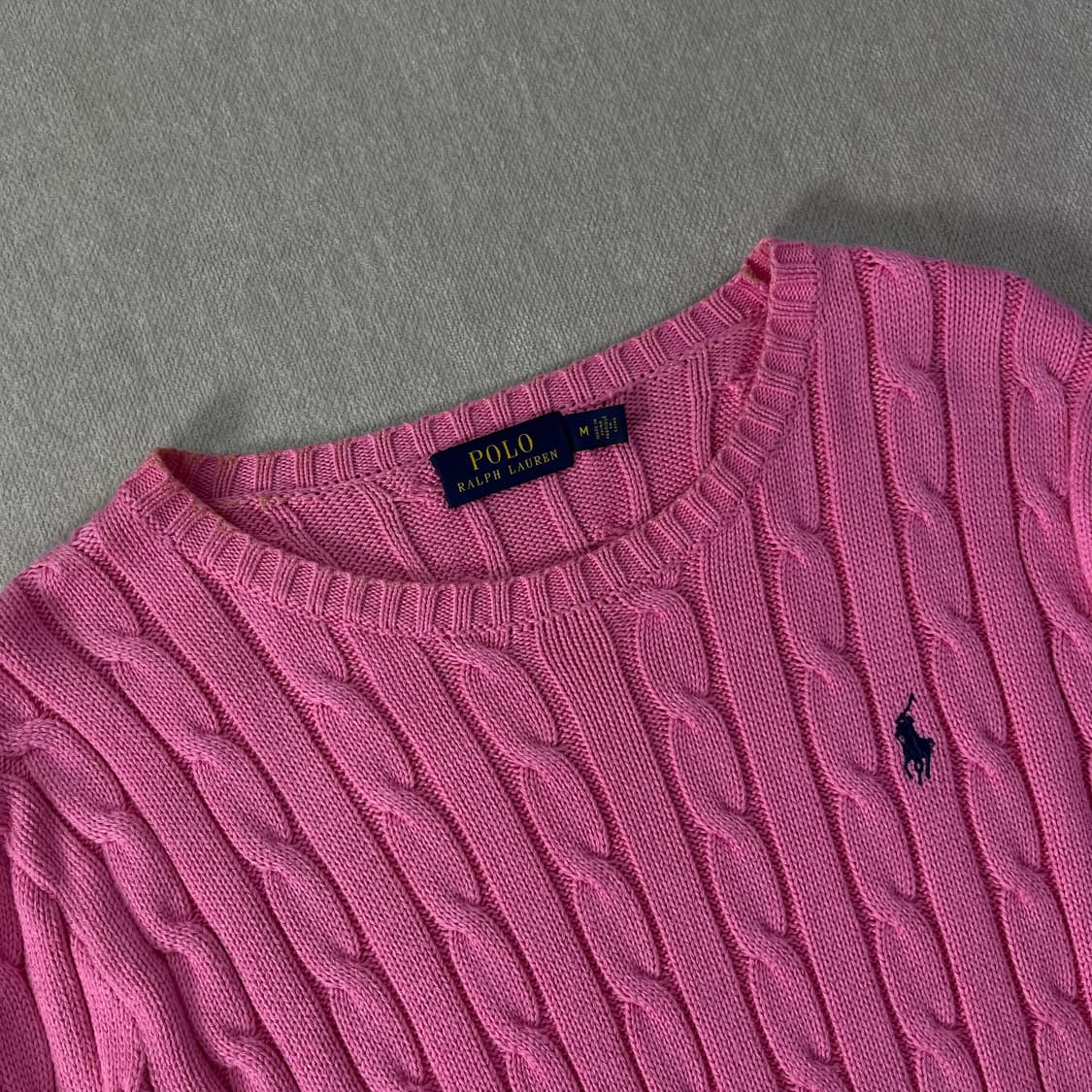 95 폴로랄프로렌 핑크 꽈배기 니트  상품이미지2